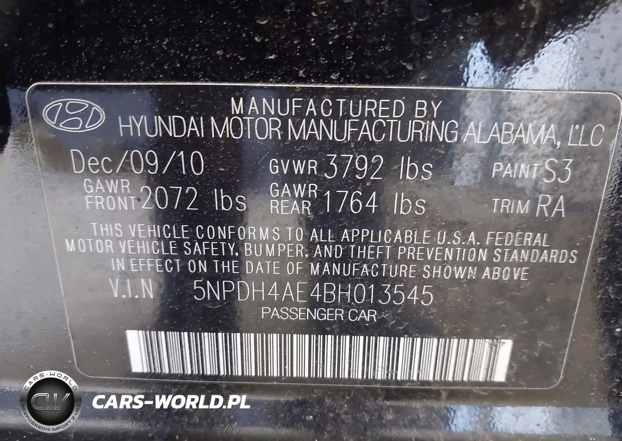 2011 Hyundai Elantra Limited VIN:5NPDH4AE4BH013545 - 9