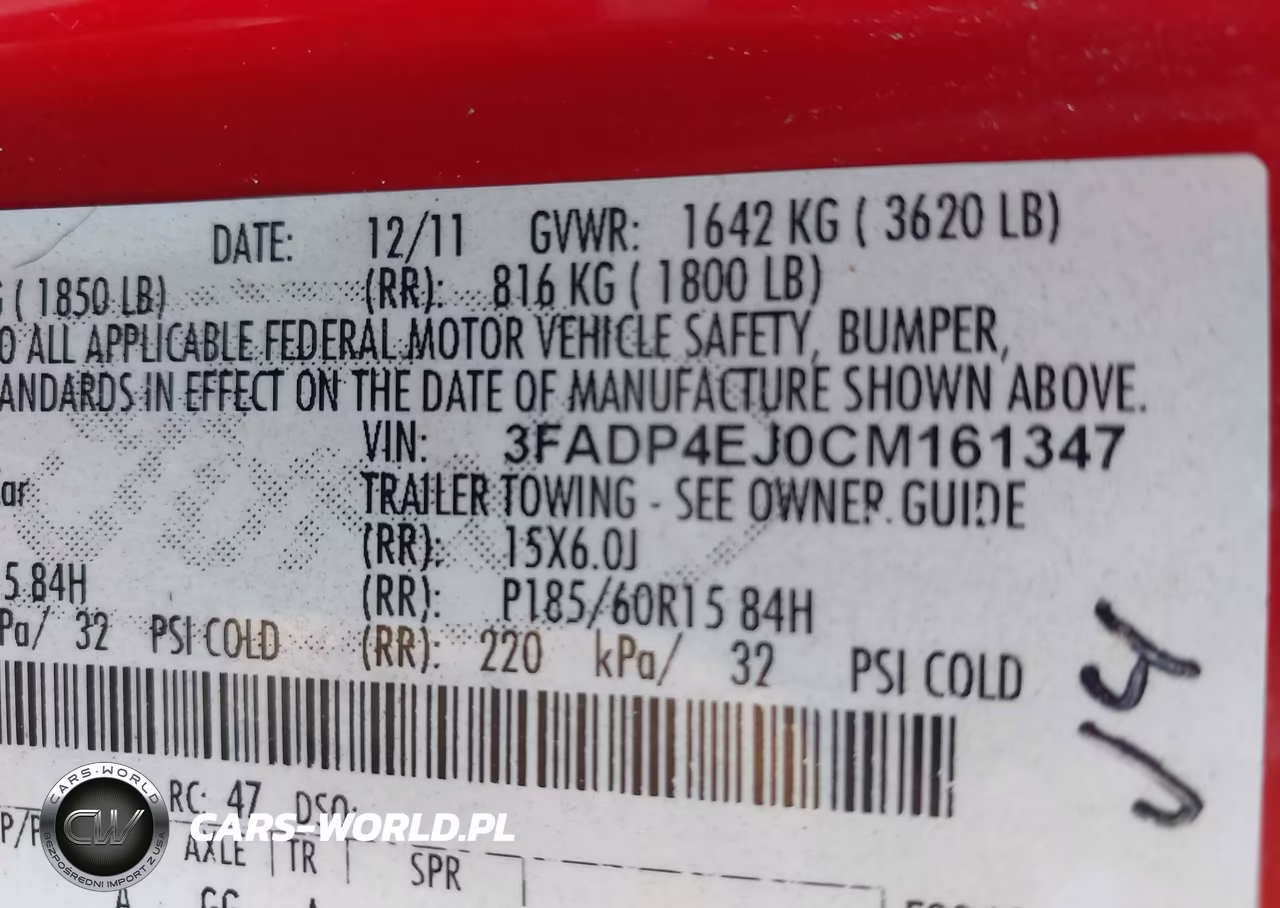 2012 Ford Fiesta Se VIN:3FADP4EJ0CM161347 - 9