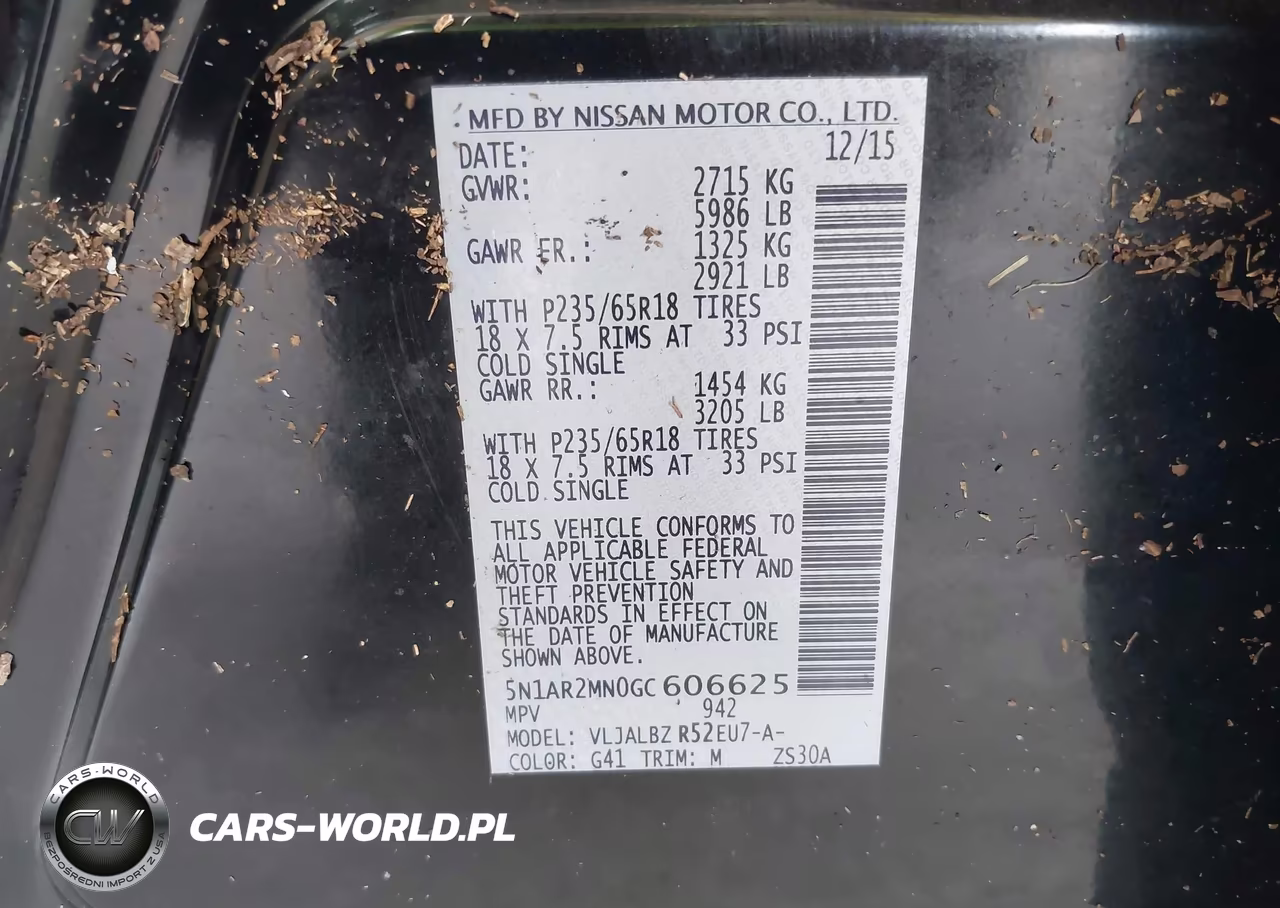 2016 Nissan Pathfinder S VIN:5N1AR2MN0GC606625 - 9