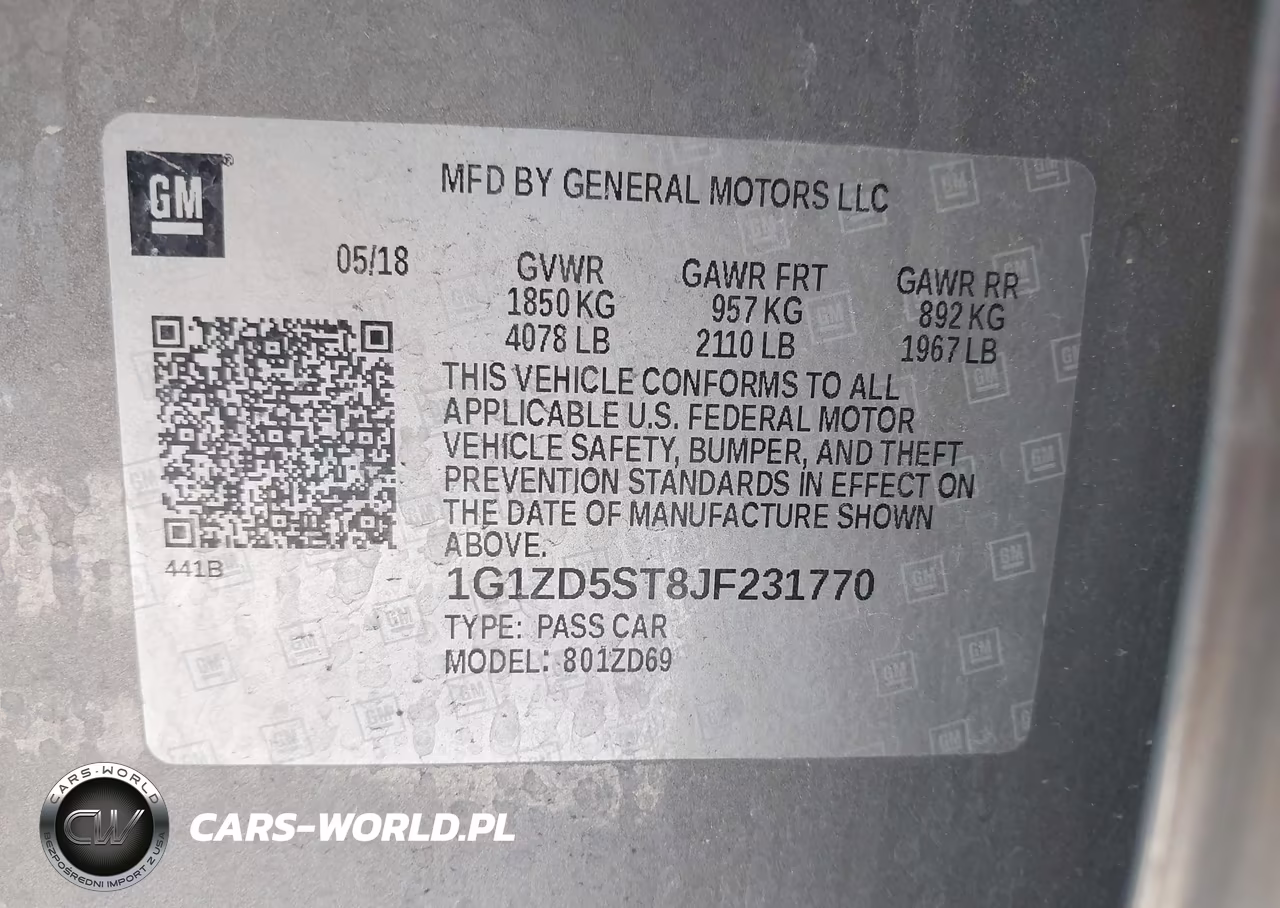 2018 Chevrolet Malibu Lt VIN:1G1ZD5ST8JF231770 - 9
