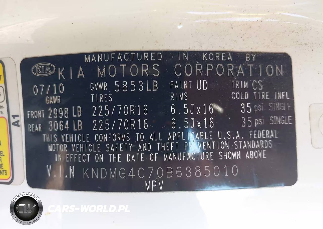 2011 Kia Sedona Lx VIN:KNDMG4C70B6385010 - 9