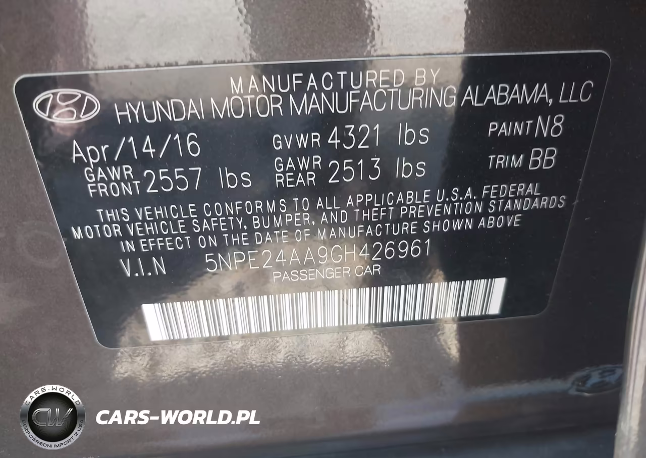 2016 Hyundai Sonata 1.6T Eco VIN:5NPE24AA9GH426961 - 9