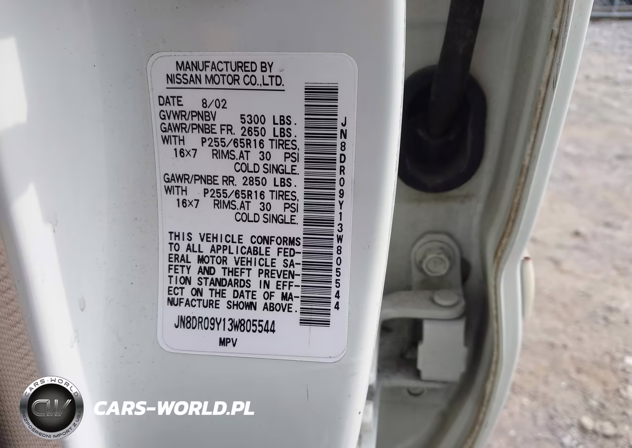2003 Nissan Pathfinder Se VIN:JN8DR09Y13W805544 - 9