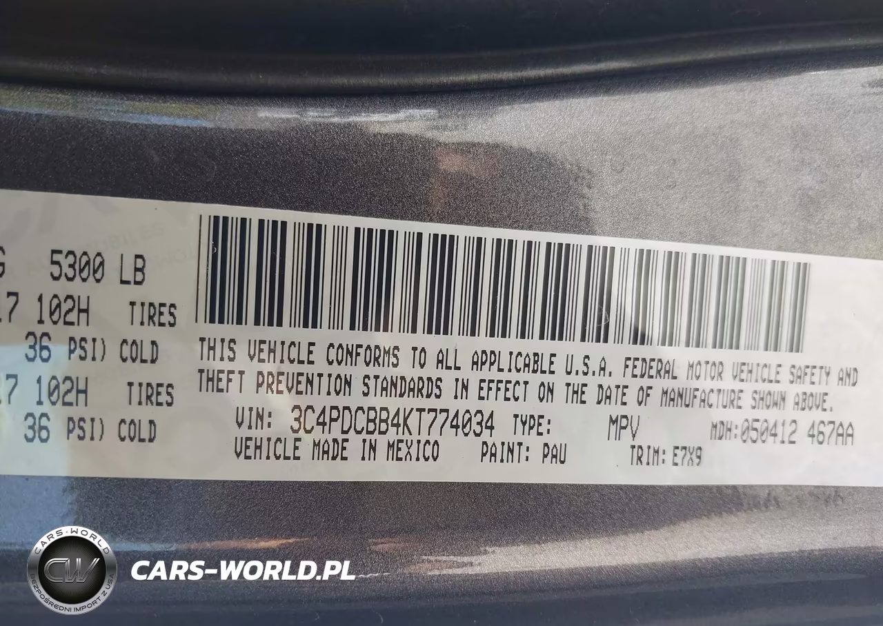 2019 Dodge Journey Se VIN:3C4PDCBB4KT774034 - 9
