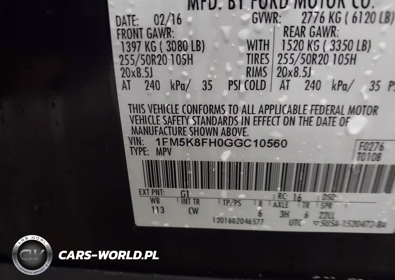 2016 Ford Explorer Limited VIN:1FM5K8FH0GGC10560 - 9