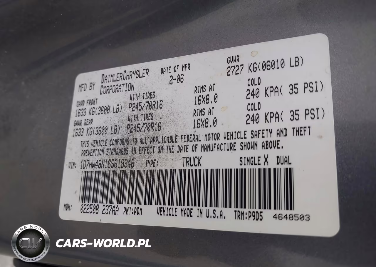 2006 Dodge Dakota Slt VIN:1D7HW48N16S619346 - 9