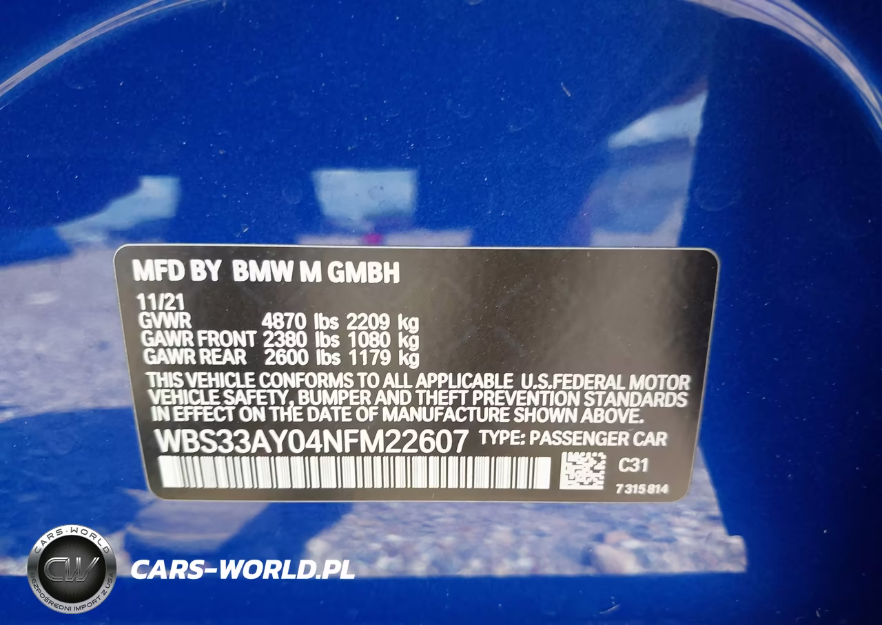 2022 BMW M3 Competition VIN:WBS33AY04NFM22607 - 9