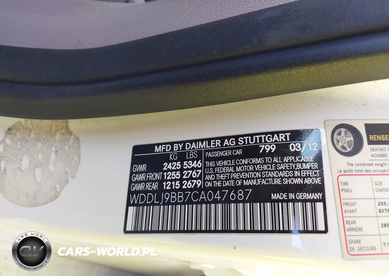 2012 Mercedes-Benz Cls 550 4Matic VIN:WDDLJ9BB7CA047687 - 9