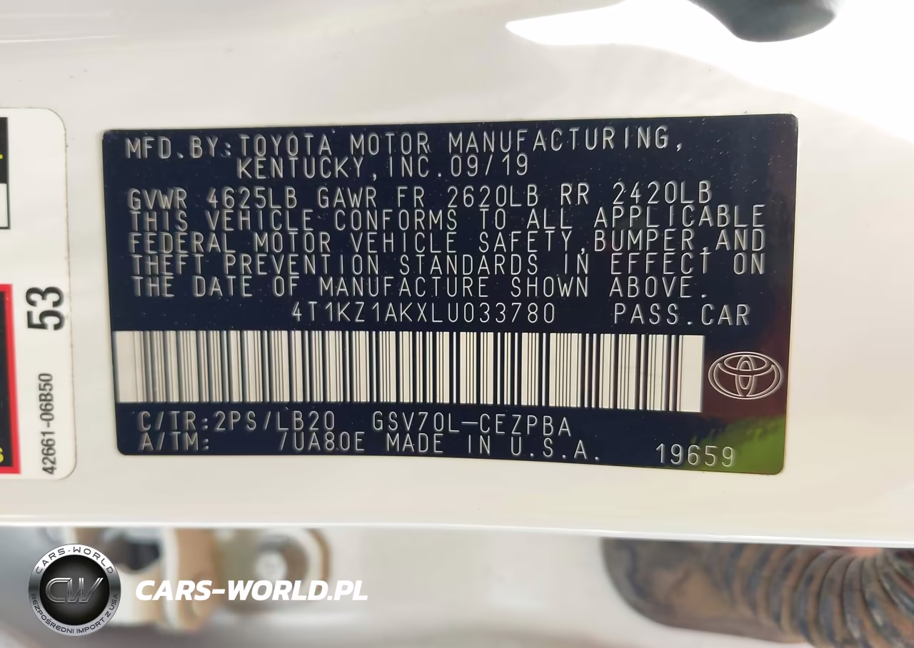 2020 Toyota Camry Xse V6 VIN:4T1KZ1AKXLU033780 - 9