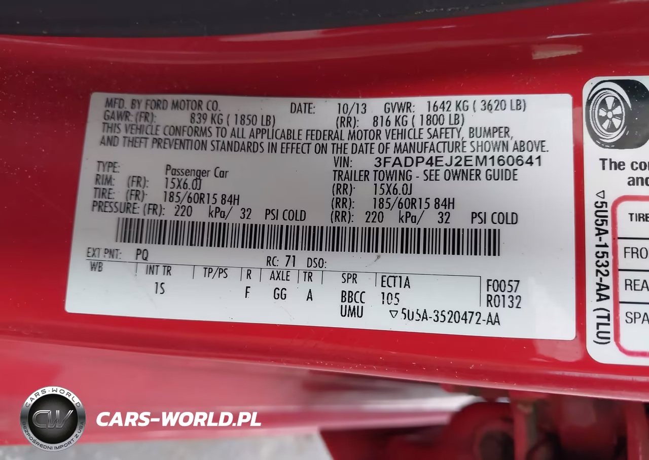 2014 Ford Fiesta Se VIN:3FADP4EJ2EM160641 - 9