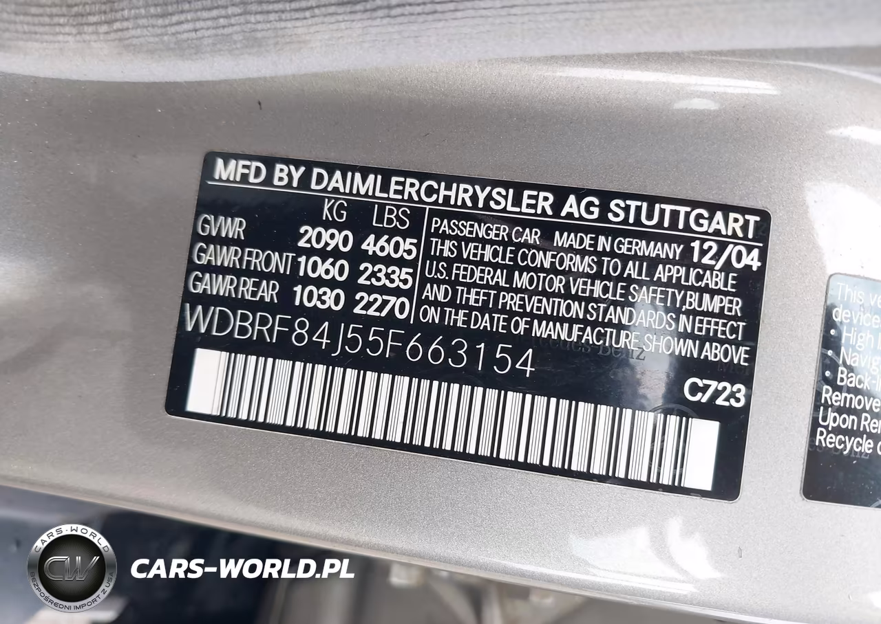 2005 Mercedes-Benz C 320 Luxury 4Matic VIN:WDBRF84J55F663154 - 9