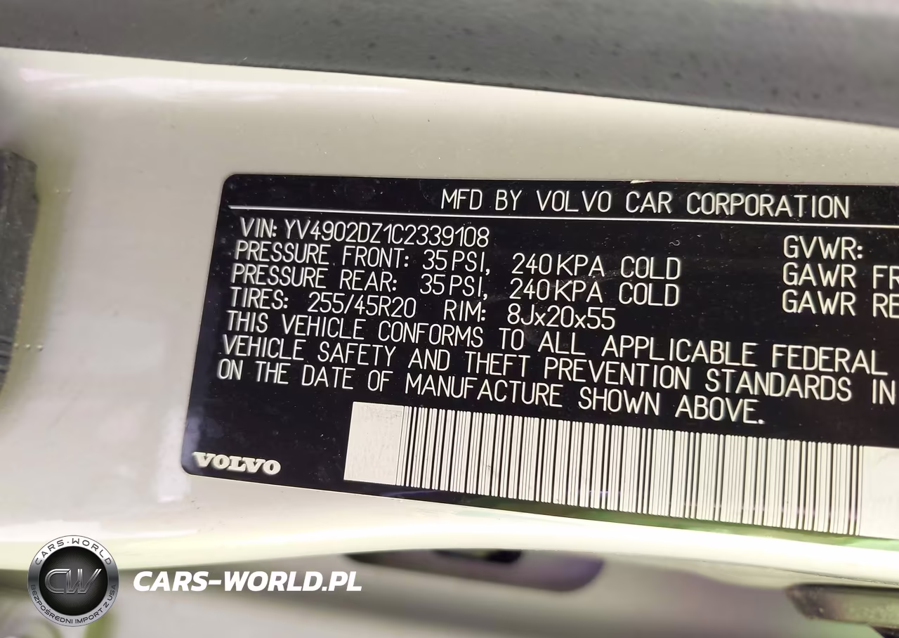 2012 Volvo Xc60 T6-T6 Platinum-T6 Premier Plus-T6 R-Design-T6 R-Design Platinum-T6 R-Design Premier Plus VIN:YV4902DZ1C2339108 - 9