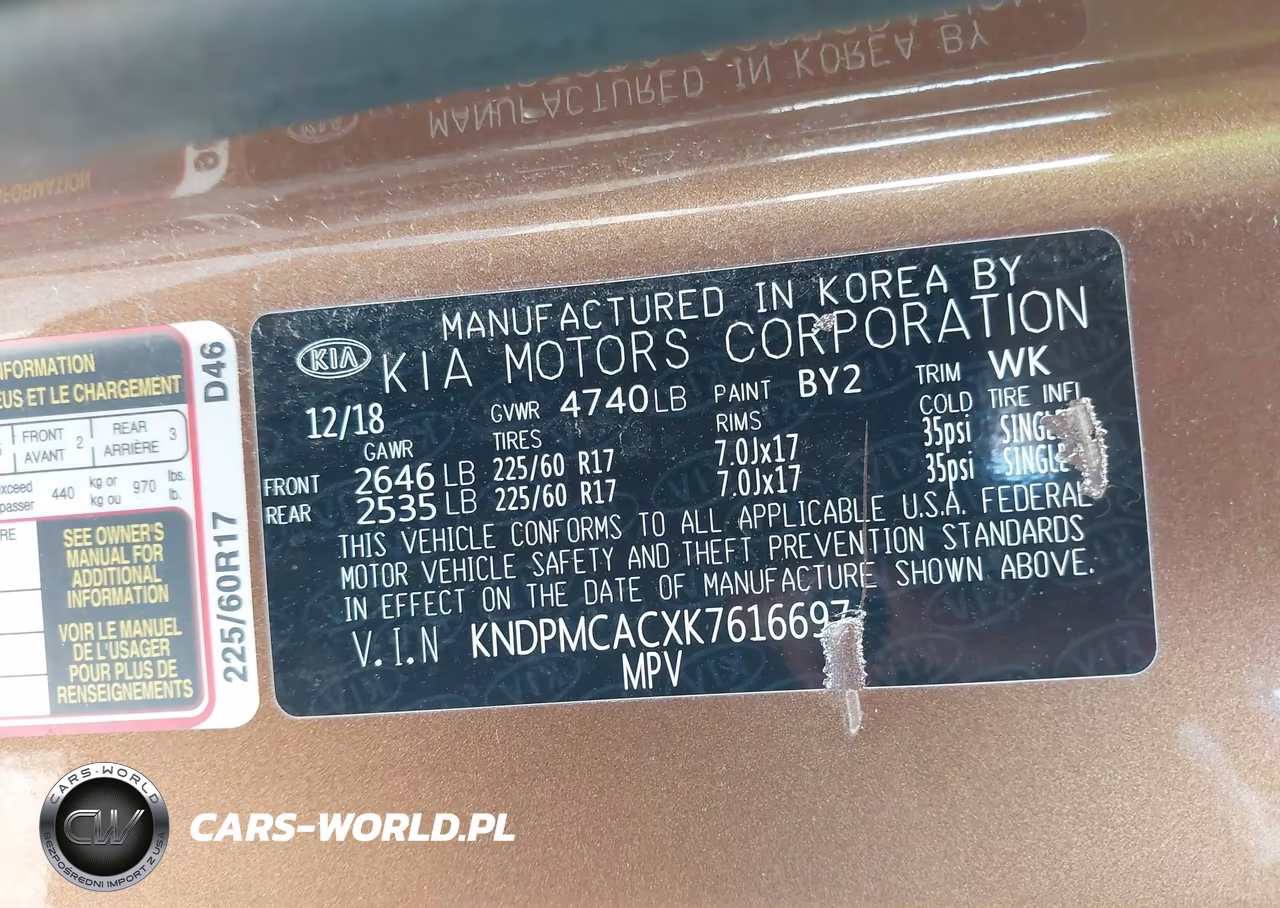 2019 Kia Sportage Lx VIN:KNDPMCACXK7616697 - 9