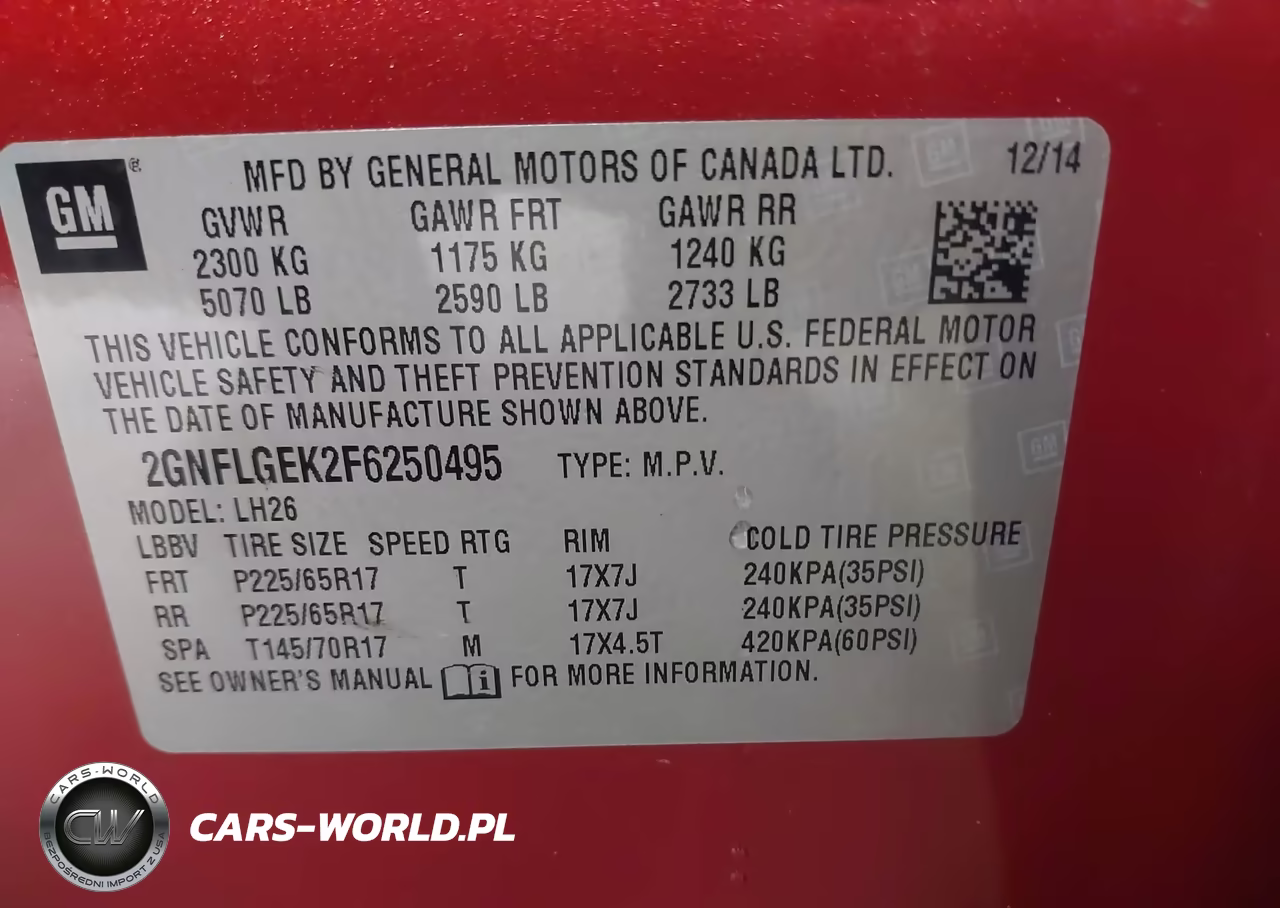 2015 Chevrolet Equinox 2Lt VIN:2GNFLGEK2F6250495 - 9