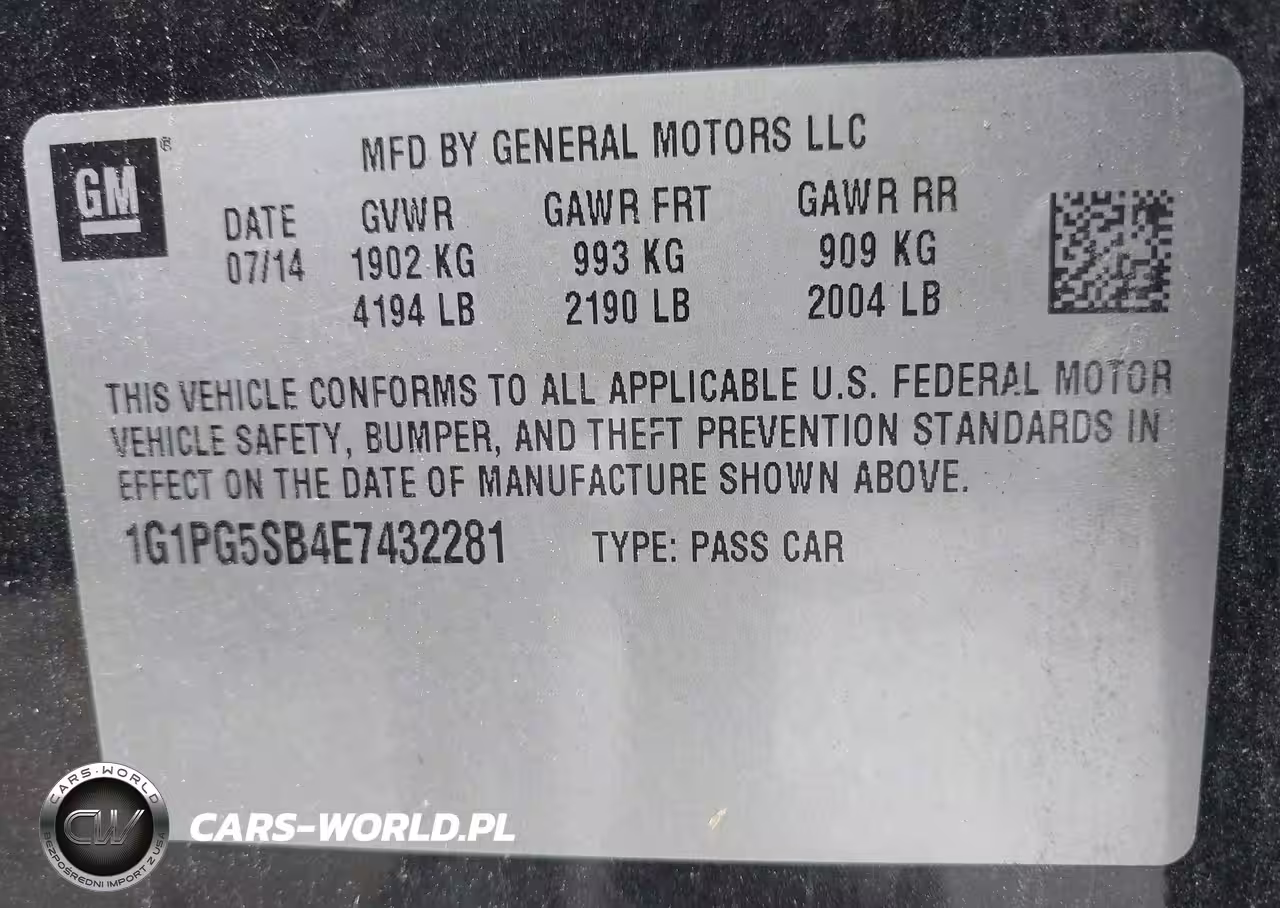 2014 Chevrolet Cruze Ltz VIN:1G1PG5SB4E7432281 - 9