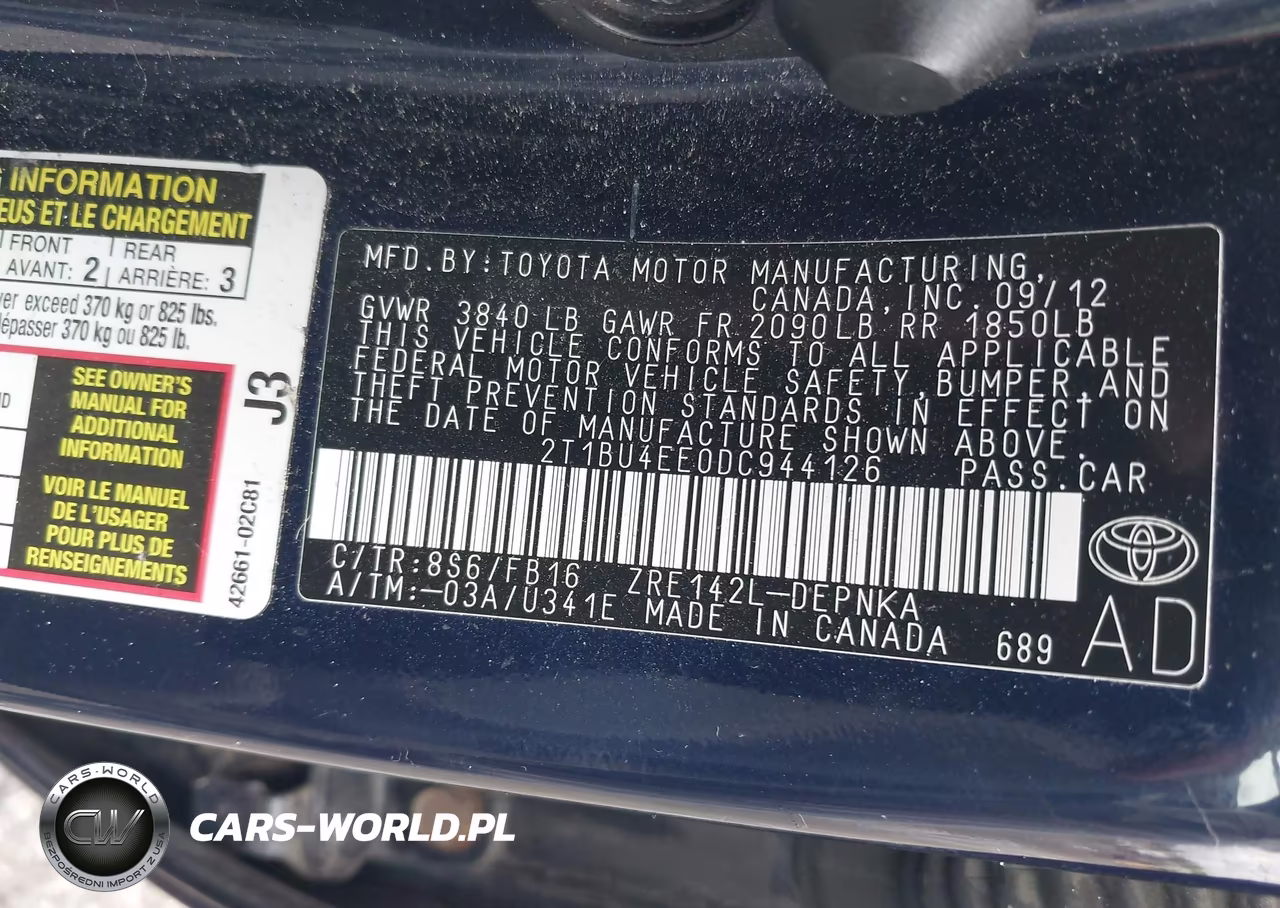 2013 Toyota Corolla Le VIN:2T1BU4EE0DC944126 - 9