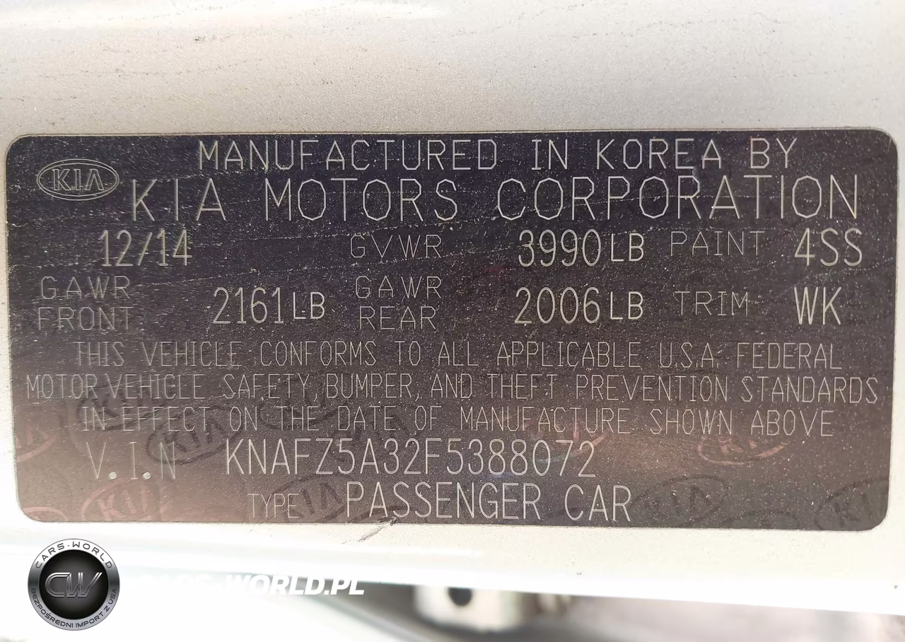 2015 Kia Forte 5-Door Sx VIN:KNAFZ5A32F5388072 - 9