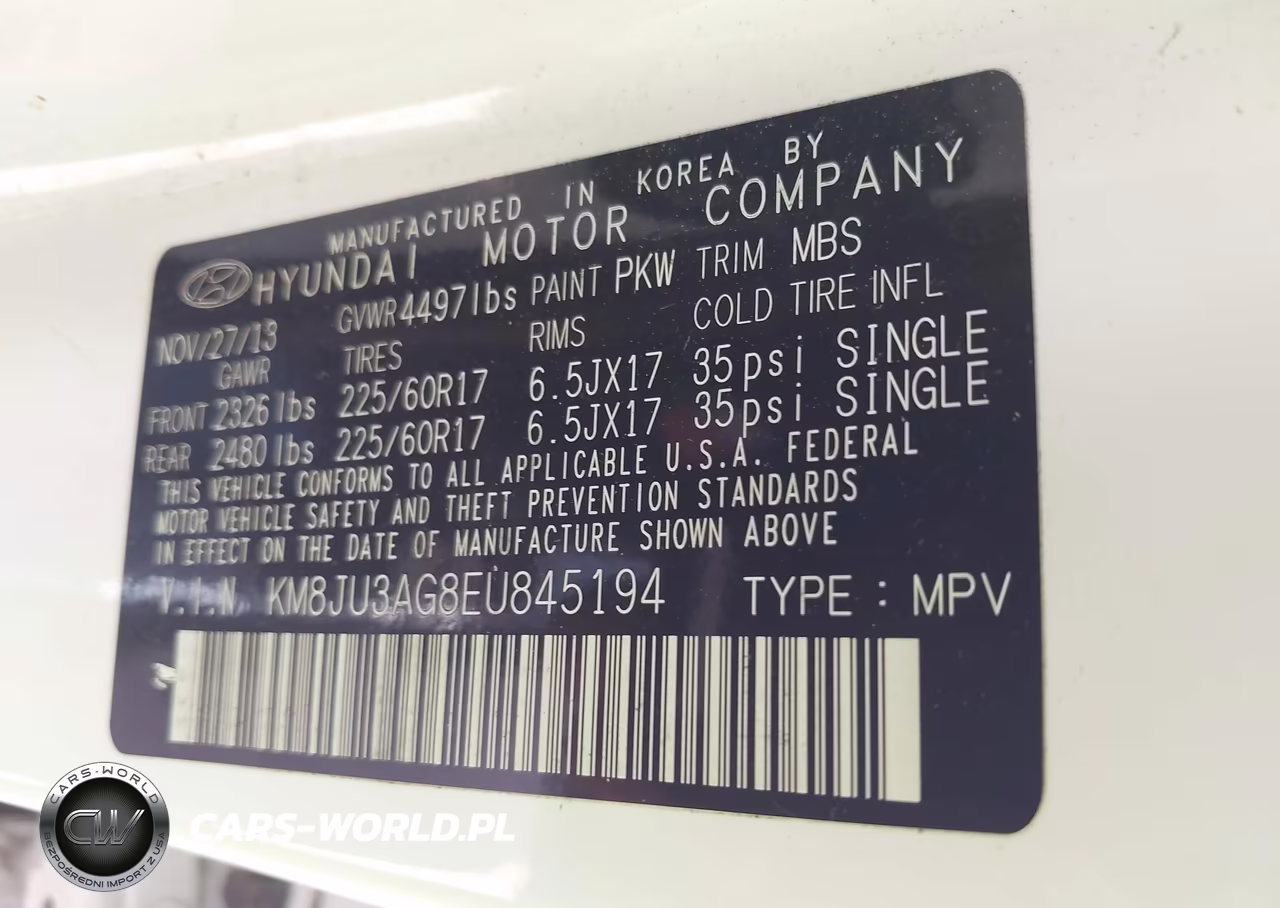 2014 Hyundai Tucson Se VIN:KM8JU3AG8EU845194 - 9