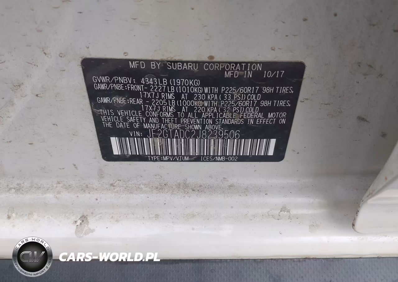2018 Subaru Crosstrek 2.0I Premium VIN:JF2GTADC2J8239506 - 9