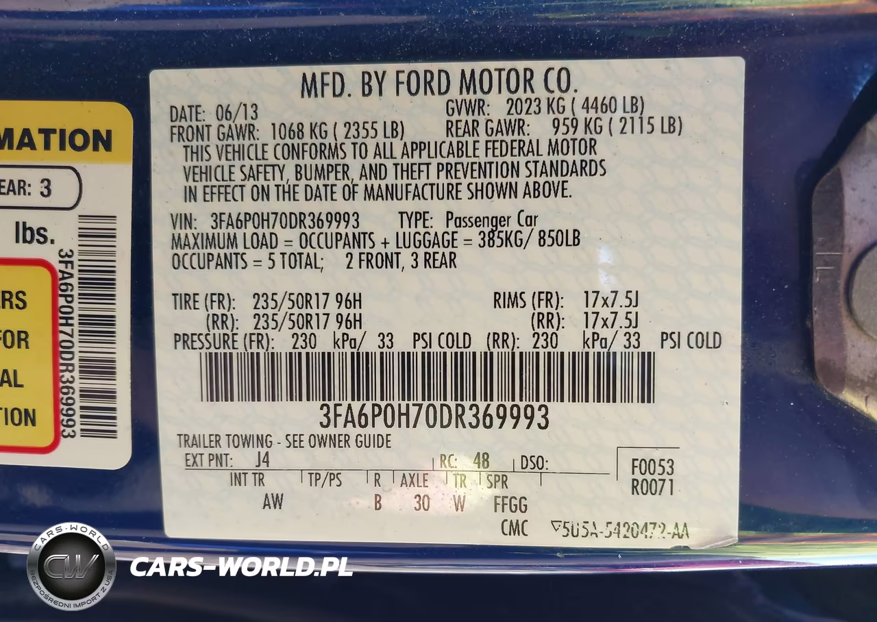 2013 Ford Fusion Se VIN:3FA6P0H70DR369993 - 9