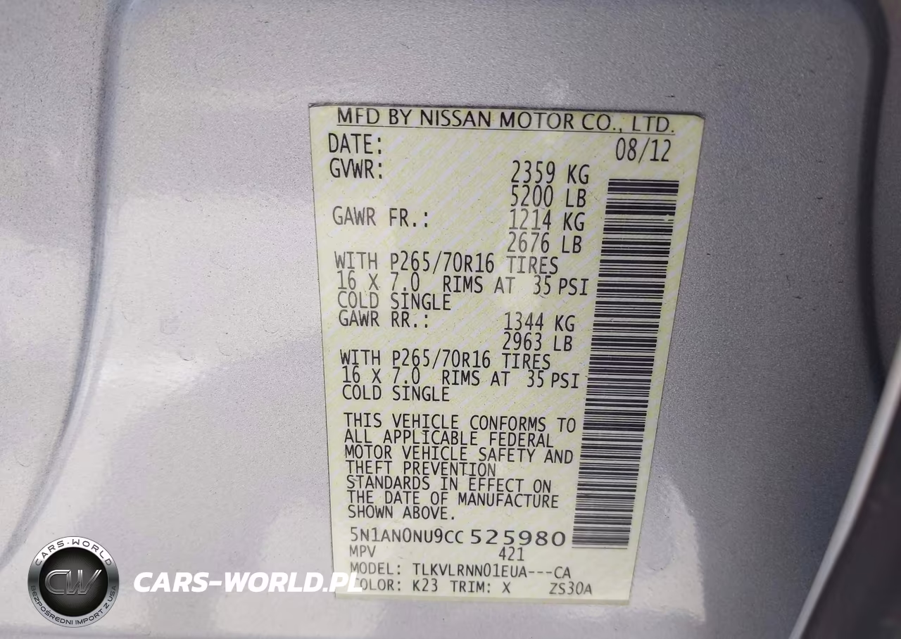 2012 Nissan Xterra S VIN:5N1AN0NU9CC525980 - 9