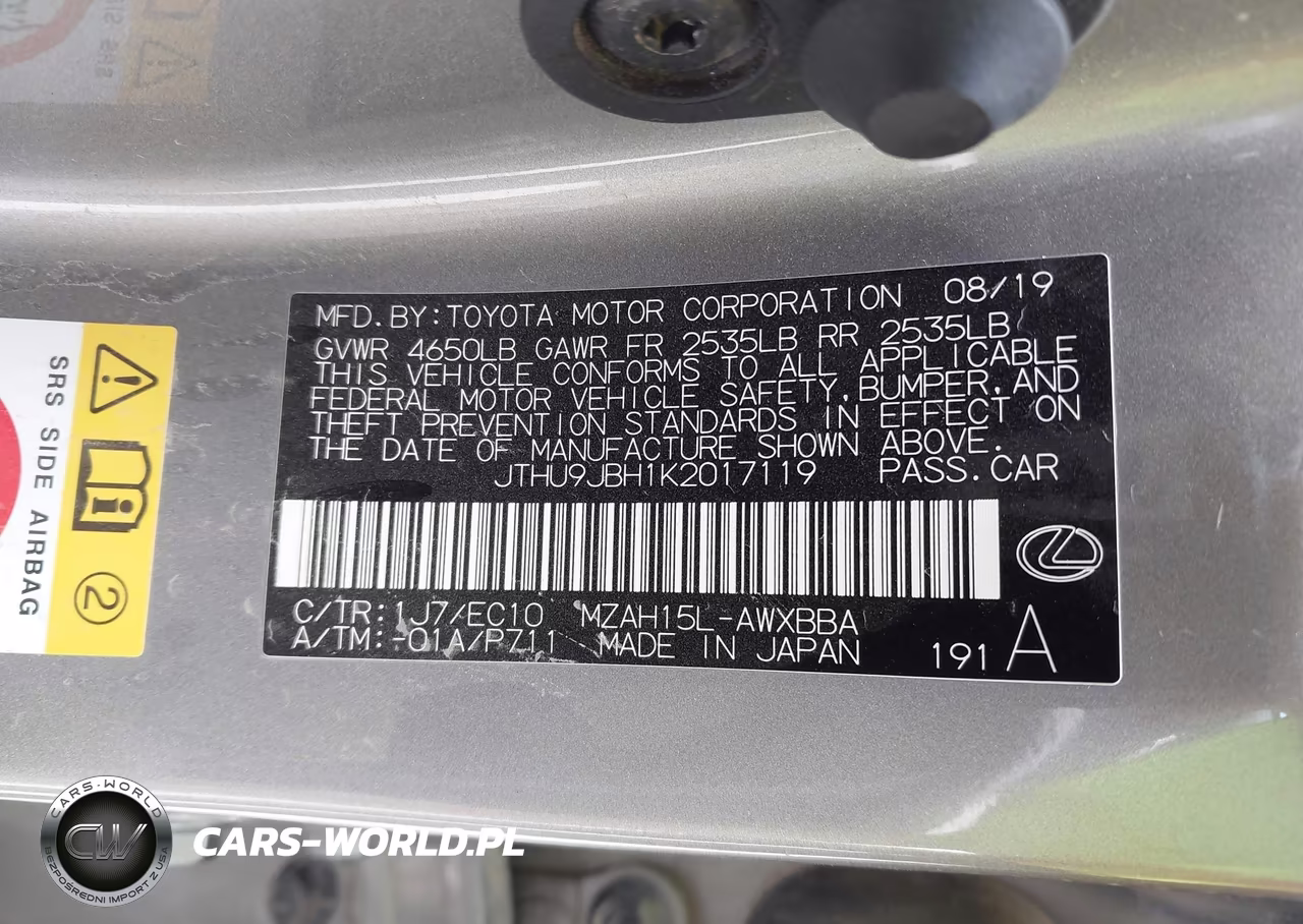 2019 Lexus Ux 250H VIN:JTHU9JBH1K2017119 - 9