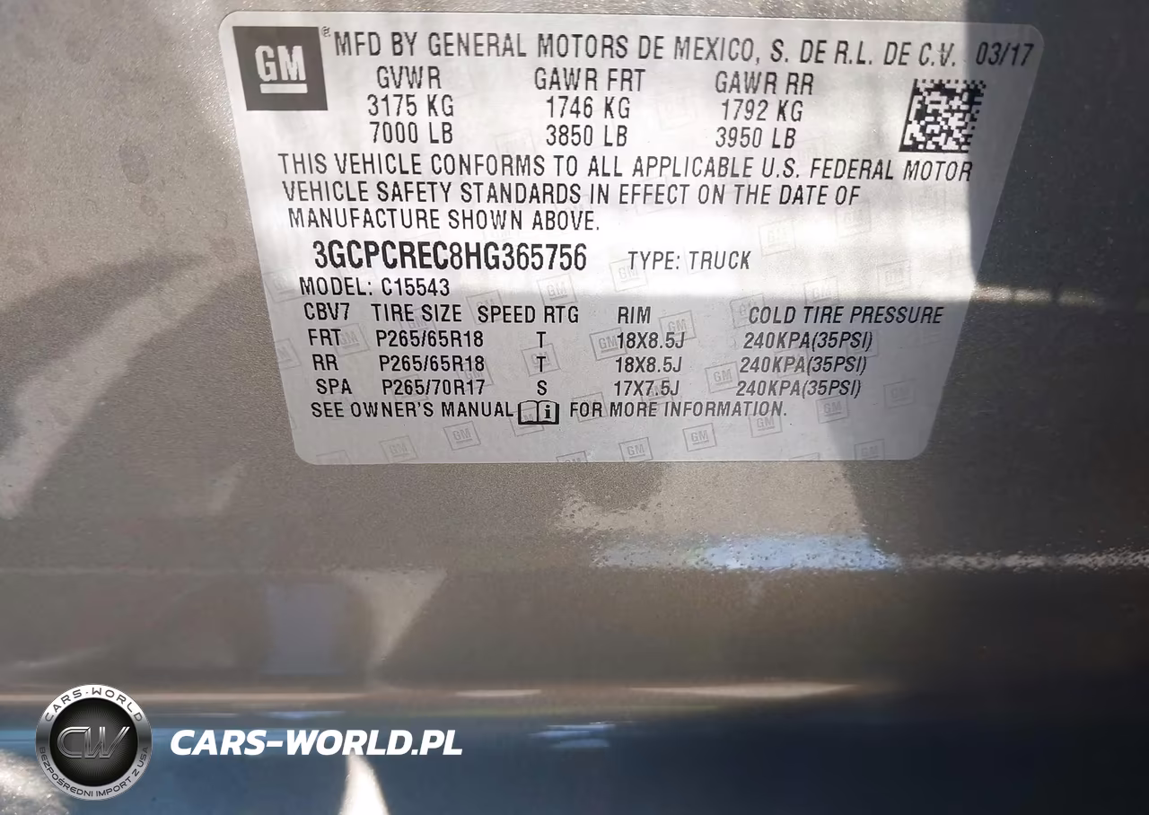 2017 Chevrolet Silverado 1500 1Lt VIN:3GCPCREC8HG365756 - 9