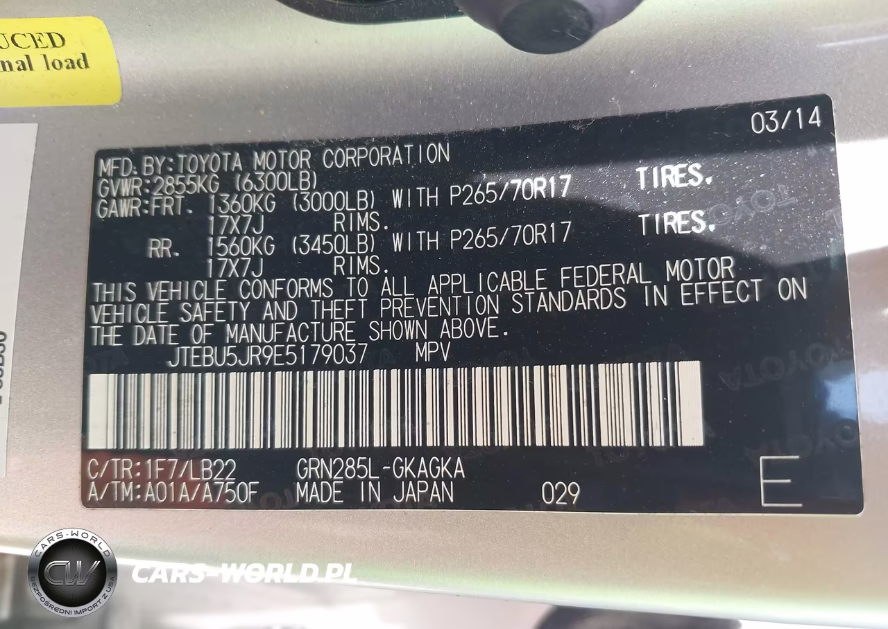 2014 Toyota 4Runner Sr5 Premium VIN:JTEBU5JR9E5179037 - 9
