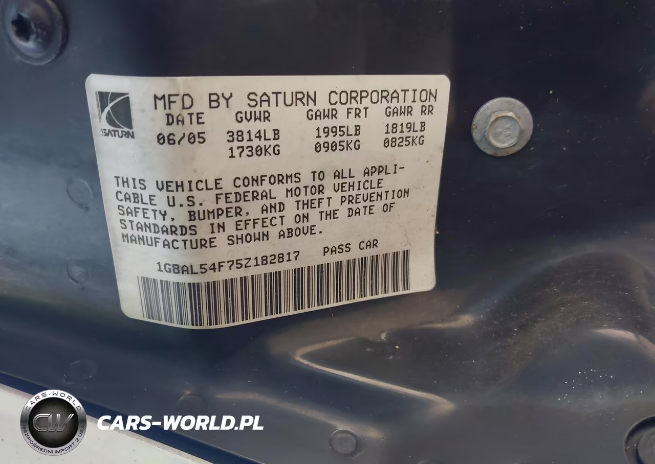 2005 Saturn Ion Level 3 VIN:1G8AL54F75Z182817 - 9