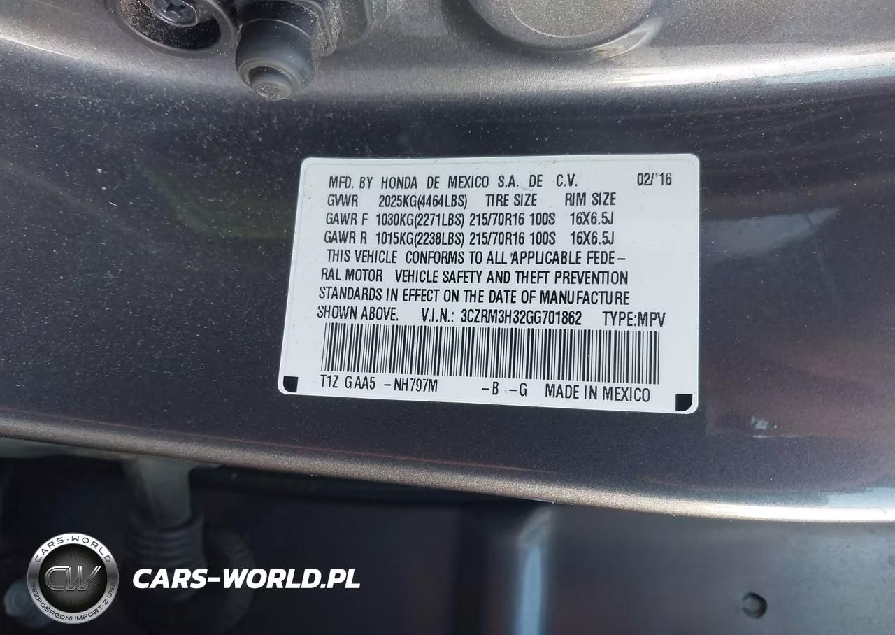2016 Honda Cr-V Lx VIN:3CZRM3H32GG701862 - 9