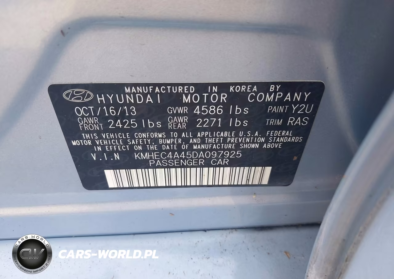 2013 Hyundai Sonata Hybrid Limited VIN:KMHEC4A45DA097925 - 9