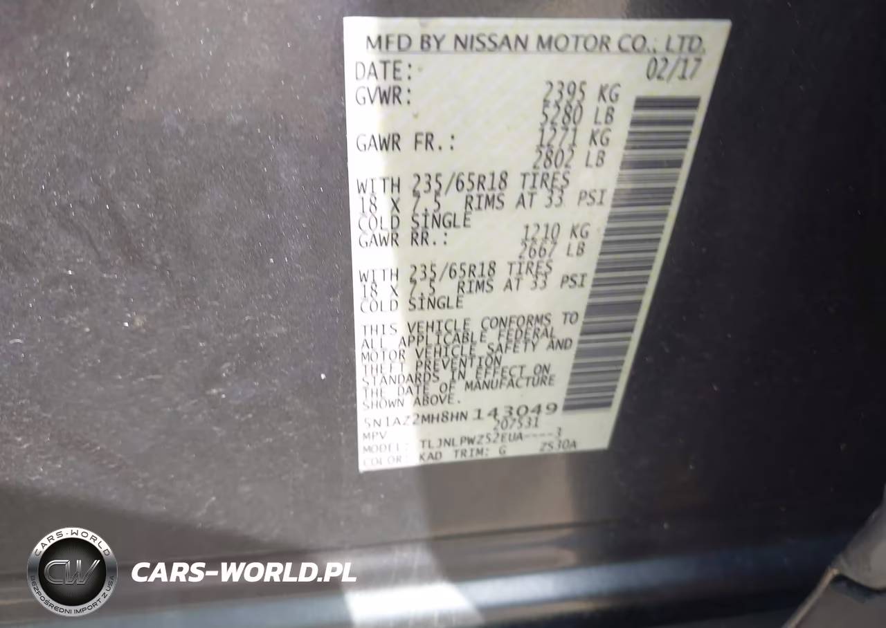 2017 Nissan Murano S VIN:5N1AZ2MH8HN143049 - 9