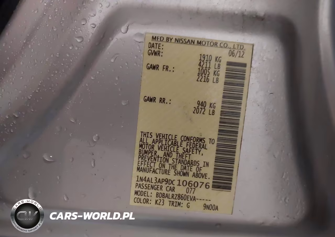 2013 Nissan Altima 2.5 S VIN:1N4AL3AP9DC106076 - 9