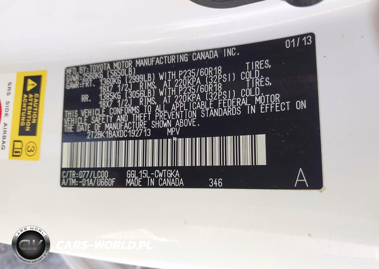 2013 Lexus Rx 350 VIN:2T2BK1BAXDC192713 - 9