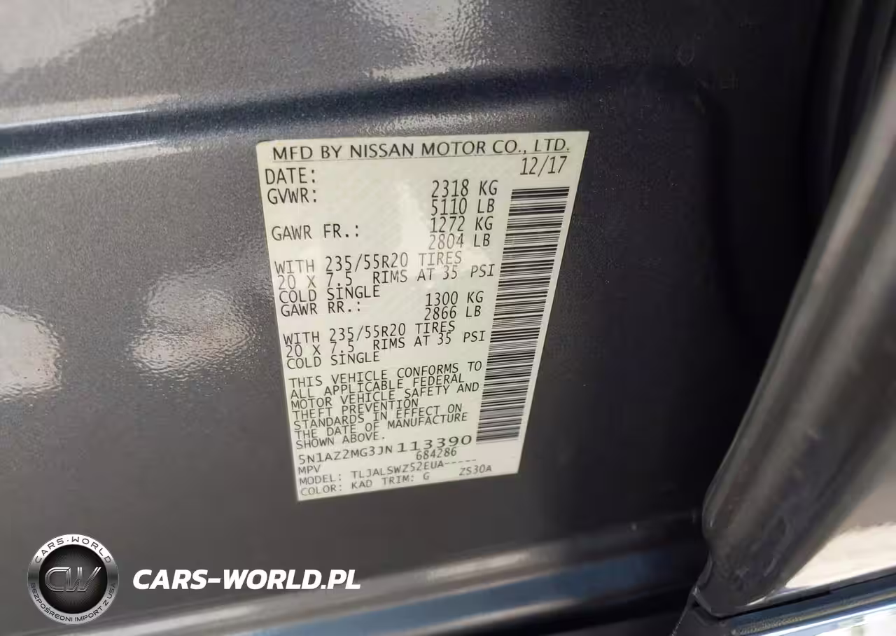 2018 Nissan Murano S VIN:5N1AZ2MG3JN113390 - 9