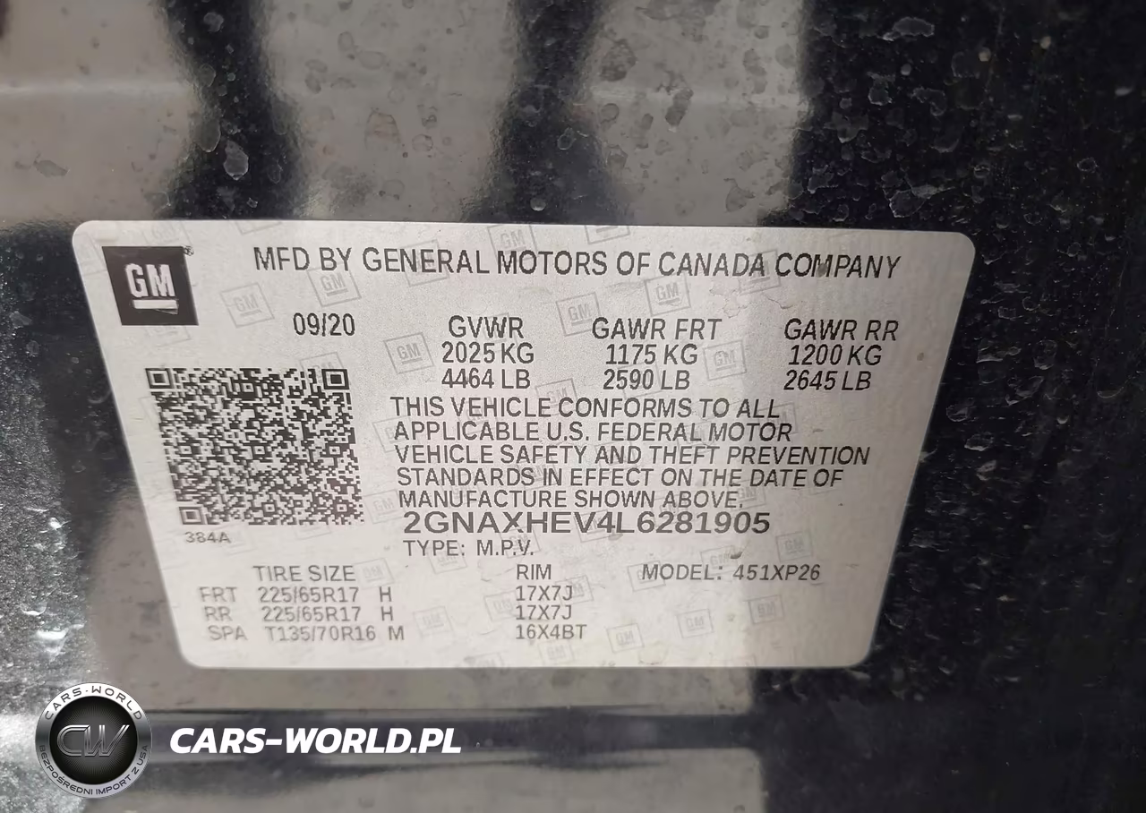 2020 Chevrolet Equinox Fwd Ls VIN:2GNAXHEV4L6281905 - 9