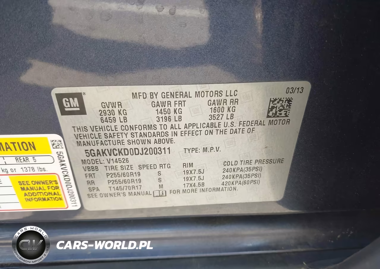 2013 Buick Enclave Leather VIN:5GAKVCKD0DJ200311 - 9