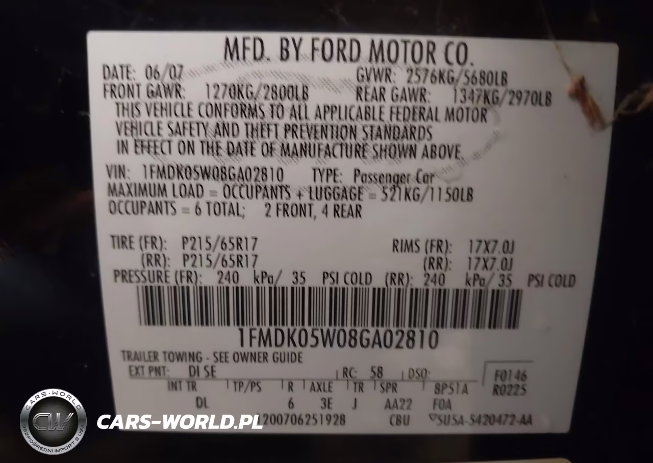 2008 Ford Taurus X Sel VIN:1FMDK05W08GA02810 - 9