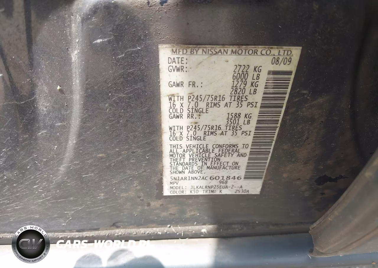 2010 Nissan Pathfinder S Fe+ VIN:5N1AR1NN2AC601846 - 9