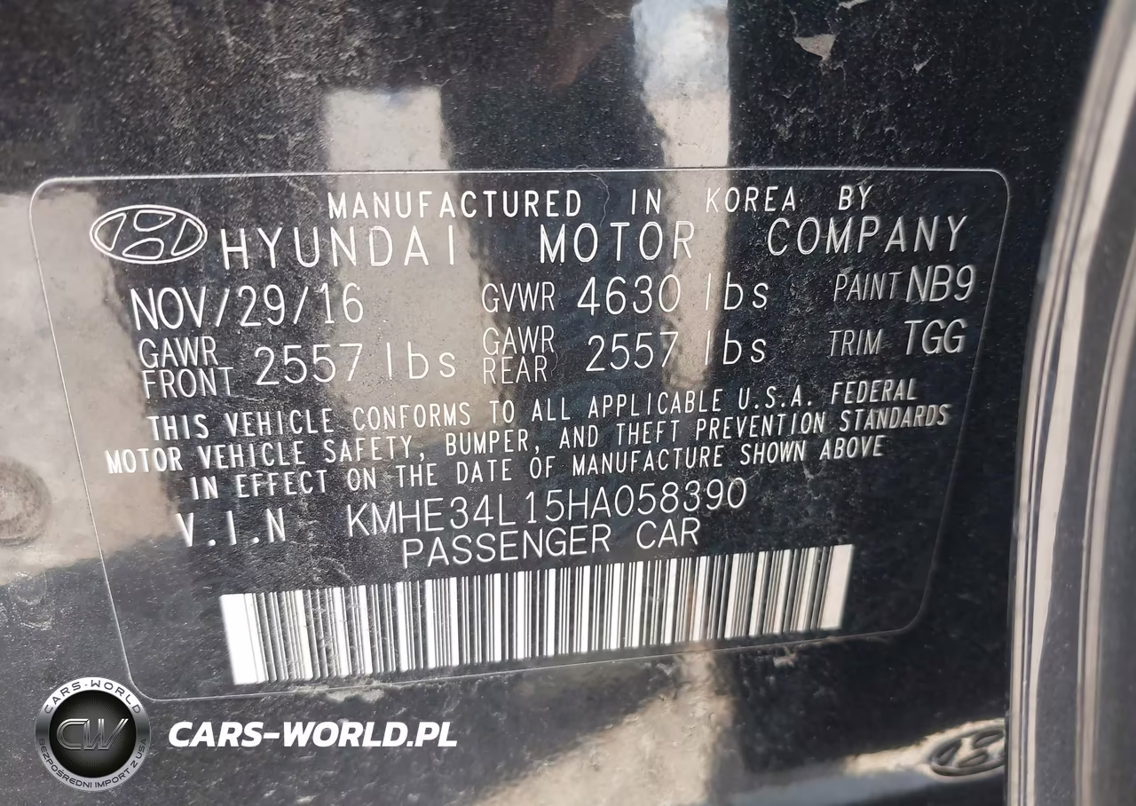 2017 Hyundai Sonata Hybrid Limited VIN:KMHE34L15HA058390 - 9