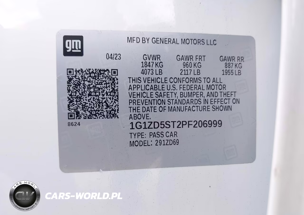 2023 Chevrolet Malibu Fwd 1Lt VIN:1G1ZD5ST2PF206999 - 9
