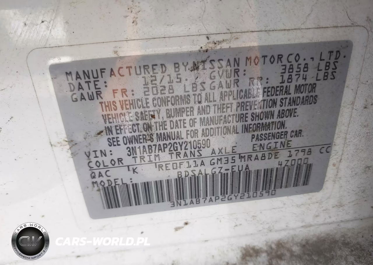 2016 Nissan Sentra Sl VIN:3N1AB7AP2GY210590 - 9