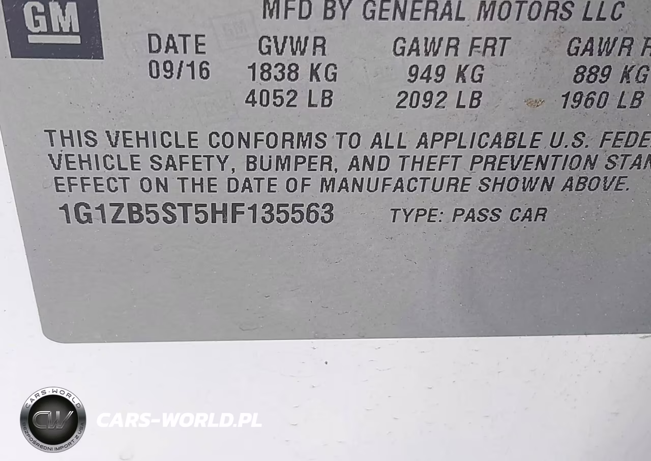 2017 Chevrolet Malibu Ls VIN:1G1ZB5ST5HF135563 - 9