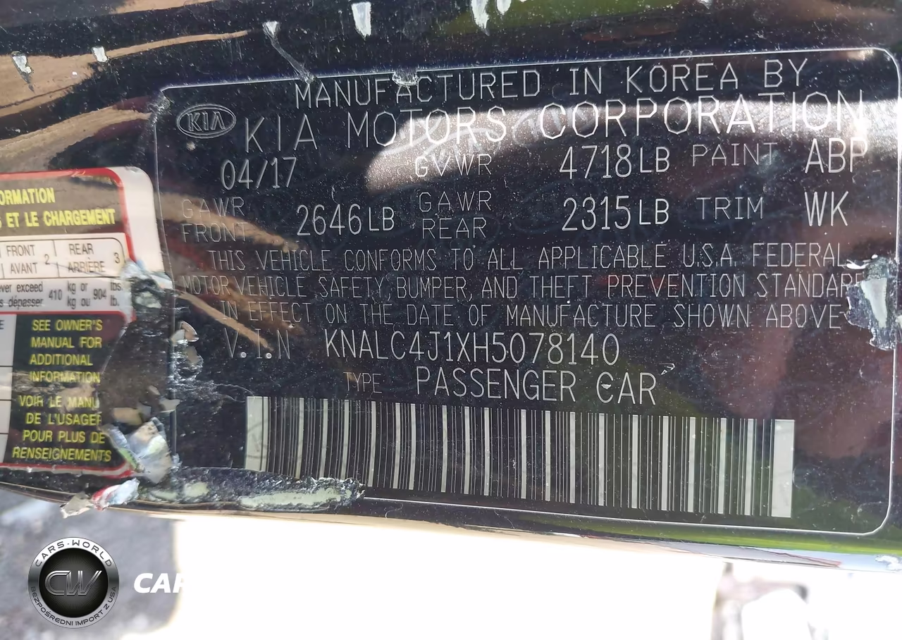 2017 Kia Cadenza Premium VIN:KNALC4J1XH5078140 - 9