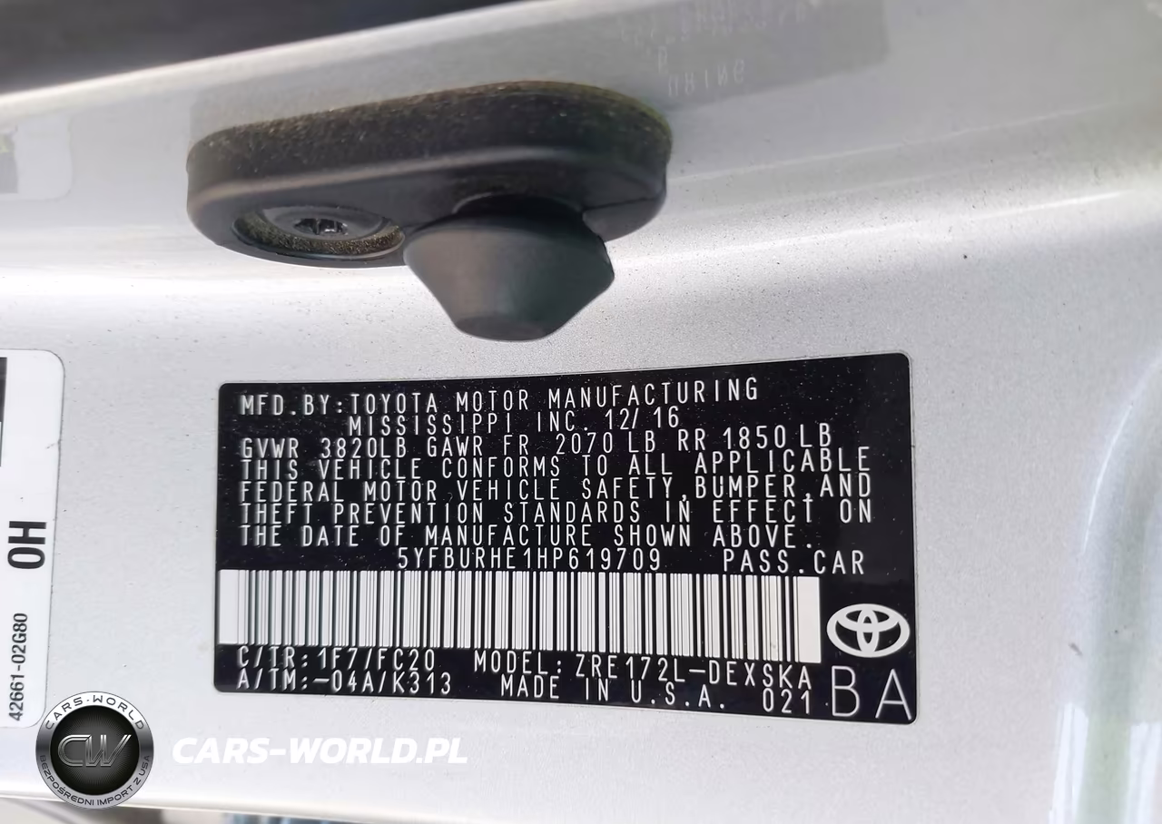 2017 Toyota Corolla Se Special Edition VIN:5YFBURHE1HP619709 - 9