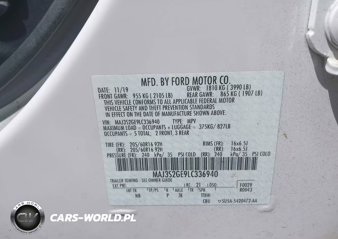 2020 Ford Ecosport Se VIN:MAJ3S2GE9LC336940 - 9