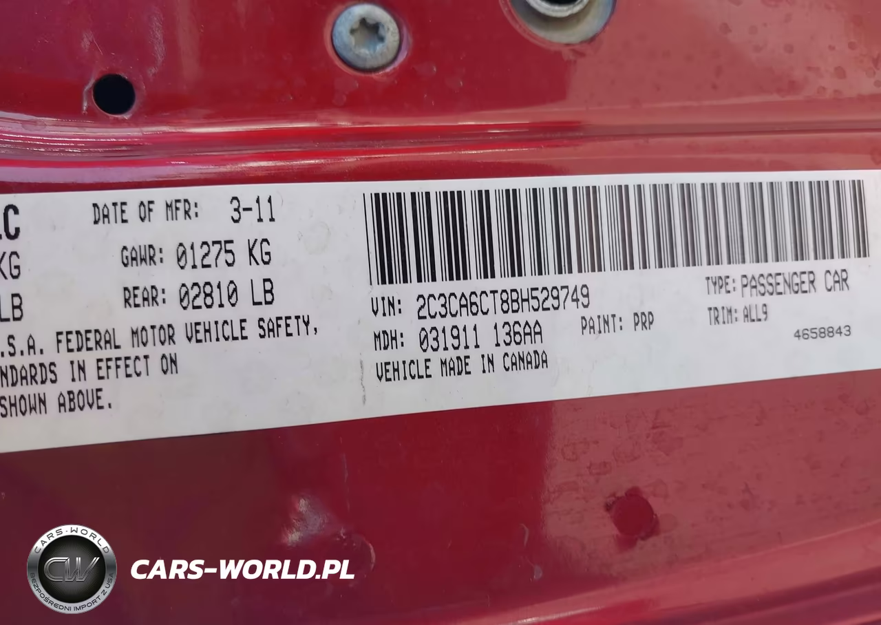 2011 Chrysler 300C VIN:2C3CA6CT8BH529749 - 9