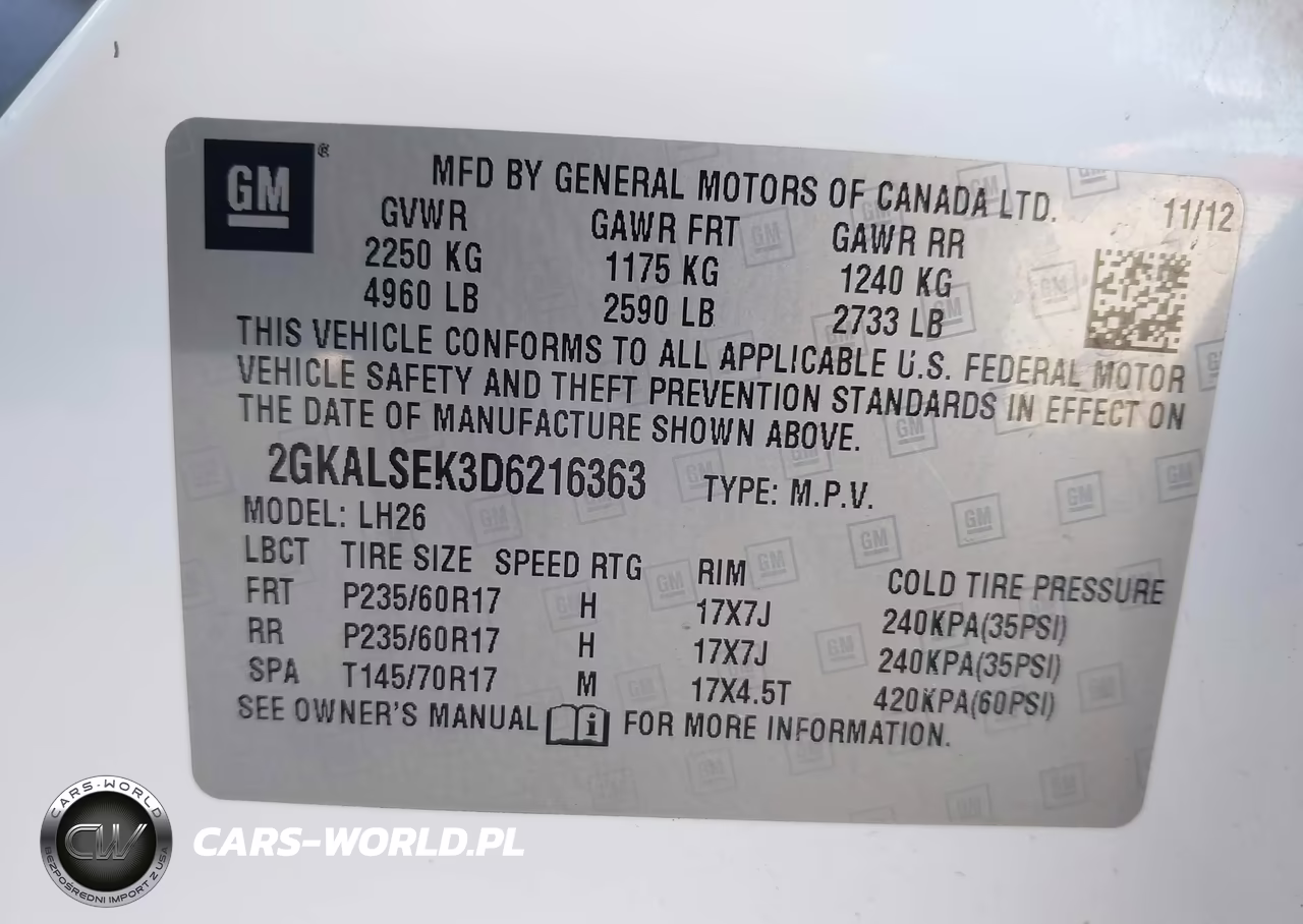 2013 GMC Terrain Sle-2 VIN:2GKALSEK3D6216363 - 9