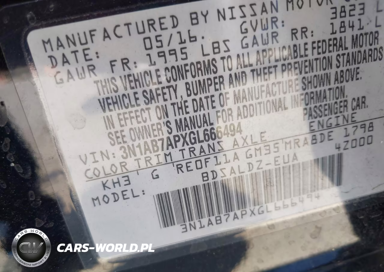 2016 Nissan Sentra Sv VIN:3N1AB7APXGL666494 - 9