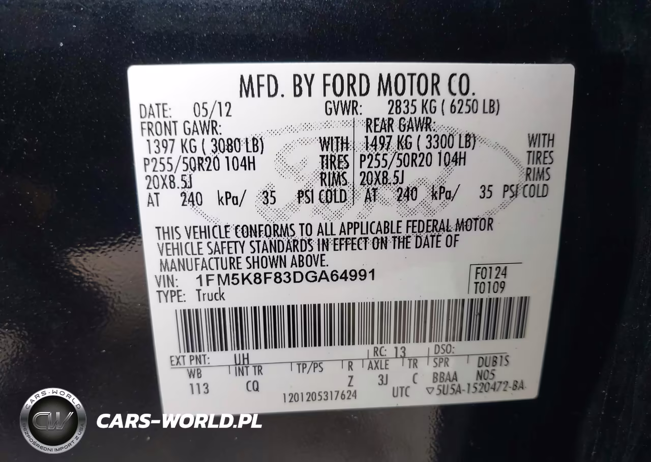 2013 Ford Explorer Limited VIN:1FM5K8F83DGA64991 - 9